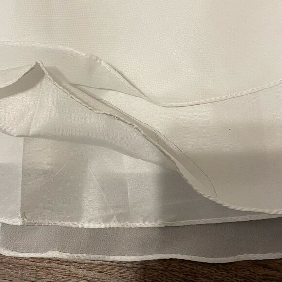 NWT JJ’s House A-line V-Neck Mini Chiffon Homecoming Dress Ivory Ruffle sz 18W - Picture 14 of 14